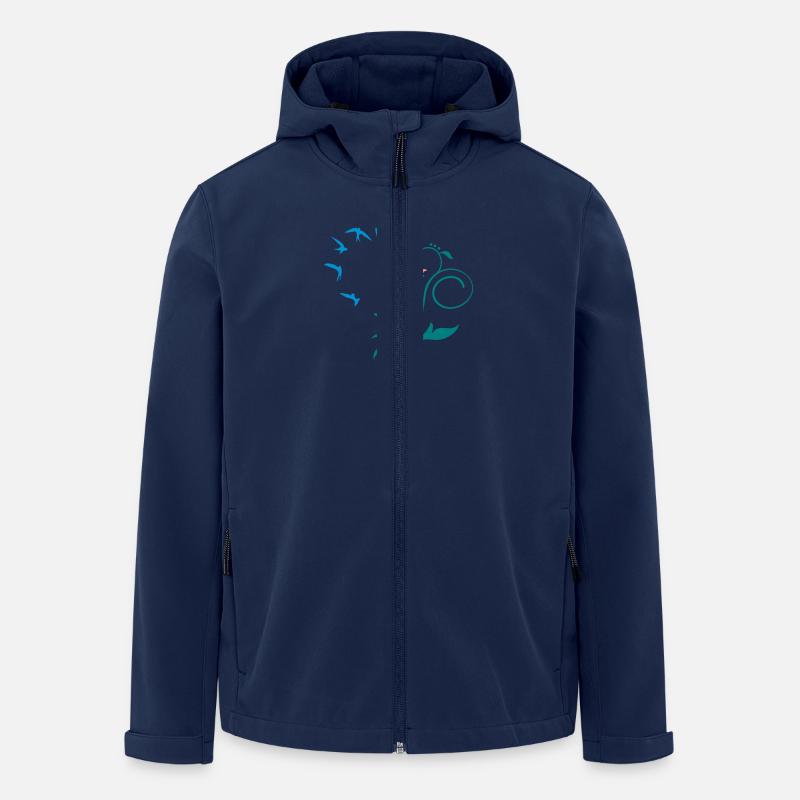 Orchidee / orchid (2c) - Recycelte Männer Softshell-Jacke von Stanley/Stella - Navy
