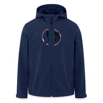 Wine Not ? - Men’s Recycled Softshell Jacket by Stanley/Stella - navy - Front - AI Model Male 185 light (185cm)