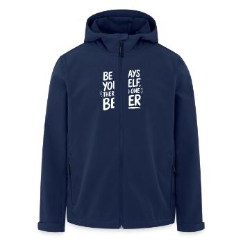 Always be yourself there is no better - Men’s Recycled Softshell Jacket by Stanley/Stella - navy - Front - AI Model Male 185 light (185cm)