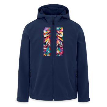 Lion - Golden Monarch of the Meadow - Men’s Recycled Softshell Jacket by Stanley/Stella - navy - Front - AI Model Male 185 light (185cm)
