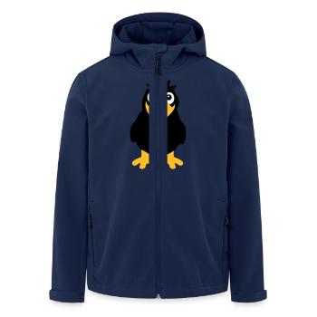 Rabe - Recycelte Männer Softshell-Jacke von Stanley/Stella - Navy - Vorne - AI Model Male 185 light (185cm)