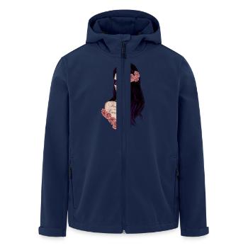 La Catrina dia dos muerto - Men’s Recycled Softshell Jacket by Stanley/Stella - navy - Front - AI Model Male 185 light (185cm)