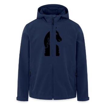 schach_pferd_1c - Men’s Recycled Softshell Jacket by Stanley/Stella - navy - Front - AI Model Male 185 light (185cm)