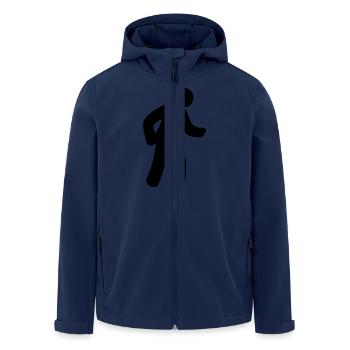 man - Men’s Recycled Softshell Jacket by Stanley/Stella - navy - Front - AI Model Male 185 light (185cm)