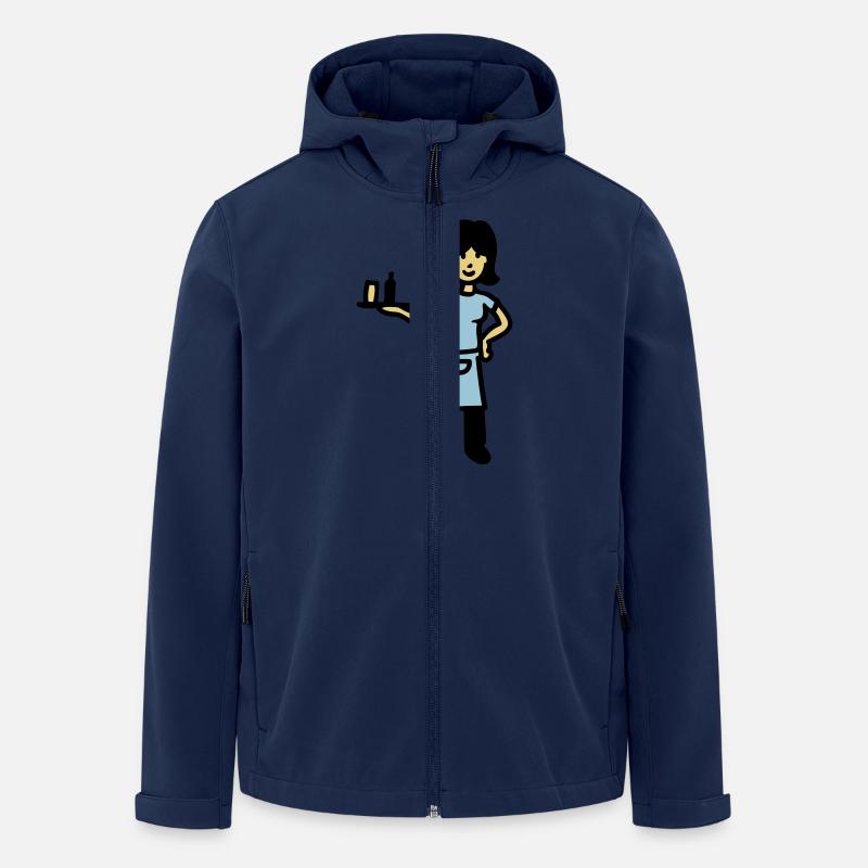 Serveuse 3 - Veste softshell homme en polyester recyclé Stanley/Stella - marine