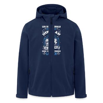 Imker - Recycelte Männer Softshell-Jacke von Stanley/Stella - Navy - Vorne - AI Model Male 185 light (185cm)