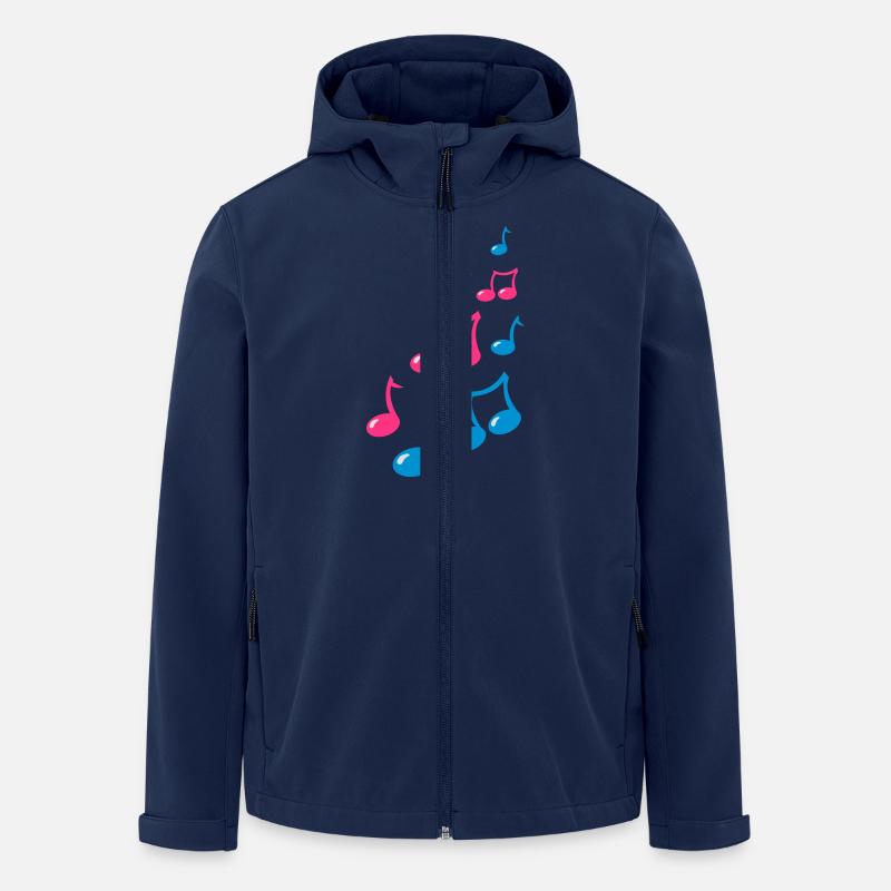 notes de musique mignon - Veste softshell homme en polyester recyclé Stanley/Stella - marine