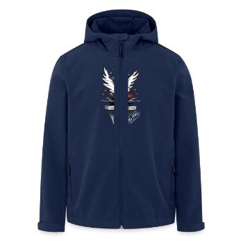 vrai blanc de l'amour - Veste softshell homme en polyester recyclé Stanley/Stella - marine - Devant - AI Model Male 185 light (185cm)