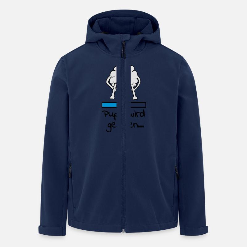 pups_geladen_2_3f - Recycelte Männer Softshell-Jacke von Stanley/Stella - Navy
