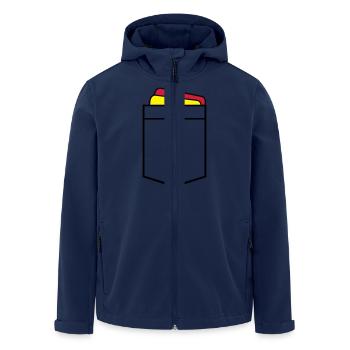 Arbitre - Veste softshell homme en polyester recyclé Stanley/Stella - marine - Devant - AI Model Male 185 light (185cm)