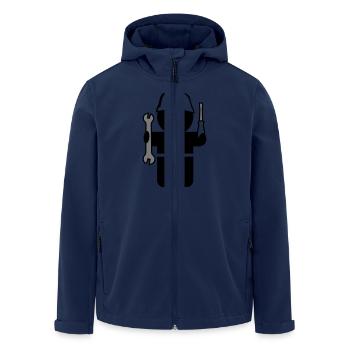 Menschen & Berufe: der Mechaniker - Men’s Recycled Softshell Jacket by Stanley/Stella - navy - Front - AI Model Male 185 light (185cm)