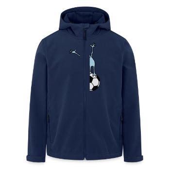 Kobold mit Fußball - Recycelte Männer Softshell-Jacke von Stanley/Stella - Navy - Vorne - AI Model Male 185 light (185cm)