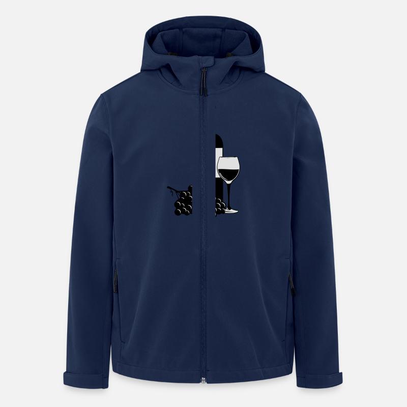 Wein - Recycelte Männer Softshell-Jacke von Stanley/Stella - Navy