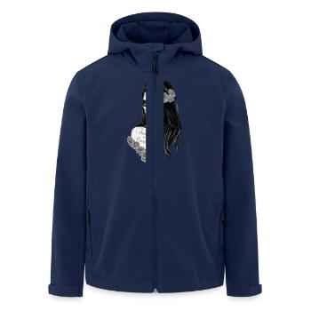 La Catrina schwarz weiß - Men’s Recycled Softshell Jacket by Stanley/Stella - navy - Front - AI Model Male 185 light (185cm)