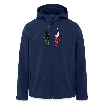 Teufel böse gefährlich cool - Recycelte Männer Softshell-Jacke von Stanley/Stella - Navy - Vorne - AI Model Male 185 light (185cm)