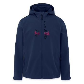 I'm a cancer survivor - Recycelte Männer Softshell-Jacke von Stanley/Stella - Navy - Vorne - AI Model Male 185 light (185cm)