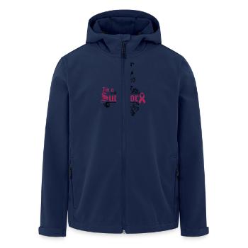 I'm a cancer survivor - Recycelte Männer Softshell-Jacke von Stanley/Stella - Navy - Vorne - AI Model Male 185 light (185cm)