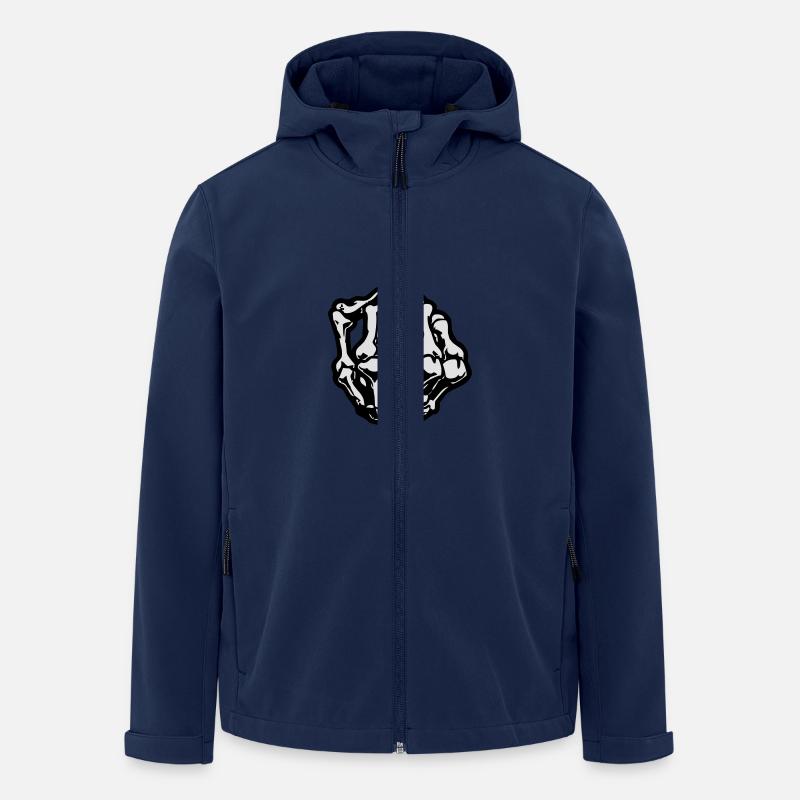 middlefinger_skull_02 - Recycelte Männer Softshell-Jacke von Stanley/Stella - Navy