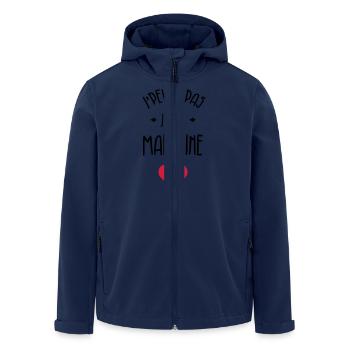 Parrain / Marraine / Filleule / Filleul - Veste softshell homme en polyester recyclé Stanley/Stella - marine - Devant - AI Model Male 185 light (185cm)