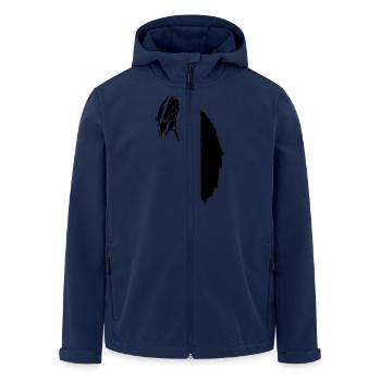 Black Crow Raabe - Recycelte Männer Softshell-Jacke von Stanley/Stella - Navy - Vorne - AI Model Male 185 light (185cm)
