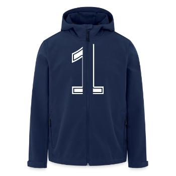 1 - Recycelte Männer Softshell-Jacke von Stanley/Stella - Navy - Vorne - AI Model Male 185 light (185cm)