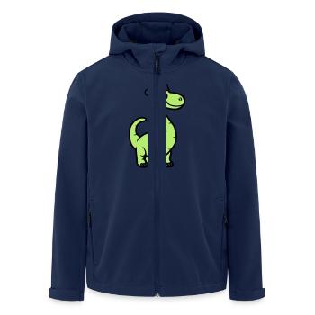 Dinosaur Brontosaurus Santa Claus - Men’s Recycled Softshell Jacket by Stanley/Stella - navy - Front - AI Model Male 185 light (185cm)