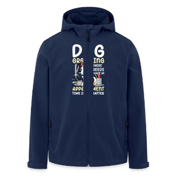 Dog Grooming Where Breeds Are Made Up - Recycelte Männer Softshell-Jacke von Stanley/Stella - Navy - Vorne - AI Model Male 185 light (185cm)