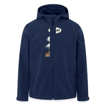 Seagull Speech Bubble Yolo - Men’s Recycled Softshell Jacket by Stanley/Stella - navy - Front - AI Model Male 185 light (185cm)