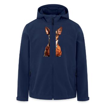 Dog - Recycelte Männer Softshell-Jacke von Stanley/Stella - Navy - Vorne - AI Model Male 185 light (185cm)