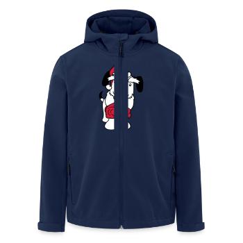 Hund Weihnachtsmann Weihnachten Geschenke Sack Hut - Recycelte Männer Softshell-Jacke von Stanley/Stella - Navy - Vorne - AI Model Male 185 light (185cm)