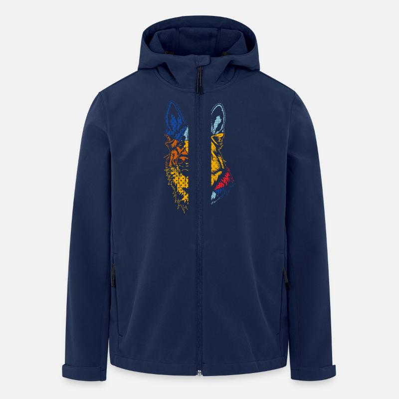 Hund Deutscher Schäferhund - Recycelte Männer Softshell-Jacke von Stanley/Stella - Navy