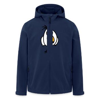 Wellensittich Papagei kleiner Spatz Vogel lächelt - Recycelte Männer Softshell-Jacke von Stanley/Stella - Navy - Vorne - AI Model Male 185 light (185cm)
