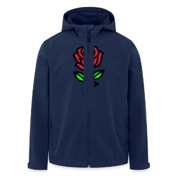 Fleur de rose - Veste softshell homme en polyester recyclé Stanley/Stella - marine - Devant - AI Model Male 185 light (185cm)