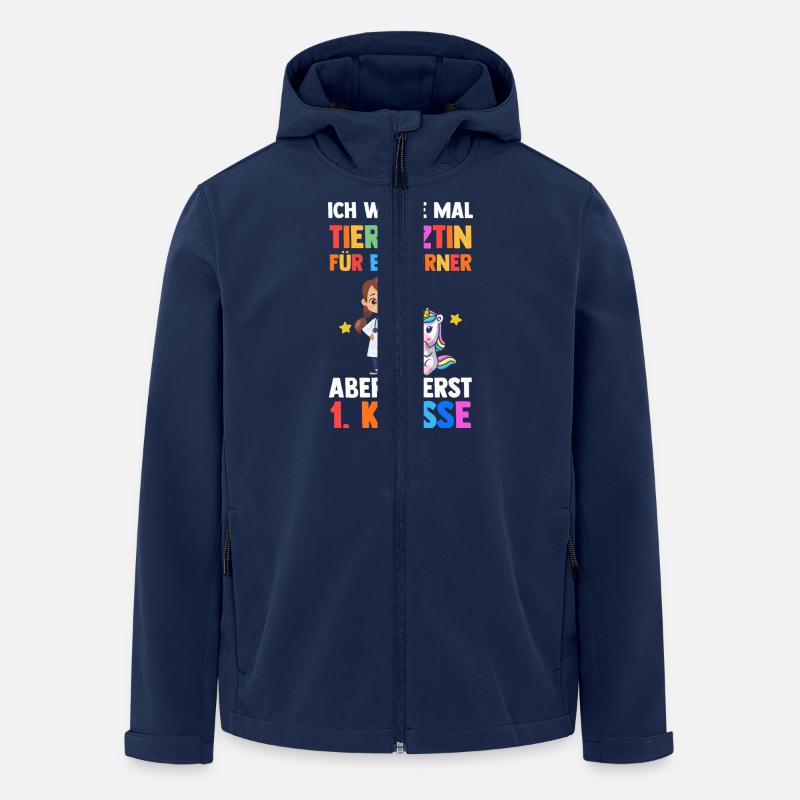 Tierärztin Erste Klasse Einschulung Schulkind - Recycelte Männer Softshell-Jacke von Stanley/Stella - Navy