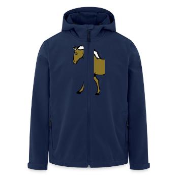 Halbes Pferd Vorderteil Vordere Hälfte Vorne geht - Recycelte Männer Softshell-Jacke von Stanley/Stella - Navy - Vorne - AI Model Male 185 light (185cm)