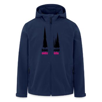 bam oida - woid oida - Recycelte Männer Softshell-Jacke von Stanley/Stella - Navy - Vorne - AI Model Male 185 light (185cm)
