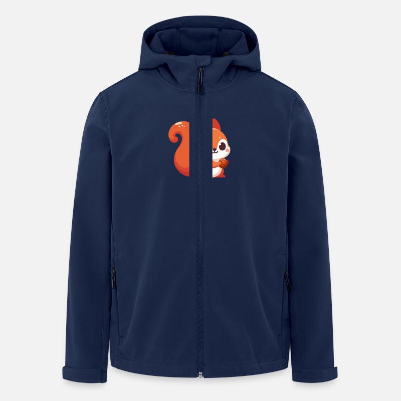 Chibi Eichhörnchen Kawaii - Recycelte Männer Softshell-Jacke von Stanley/Stella - Navy