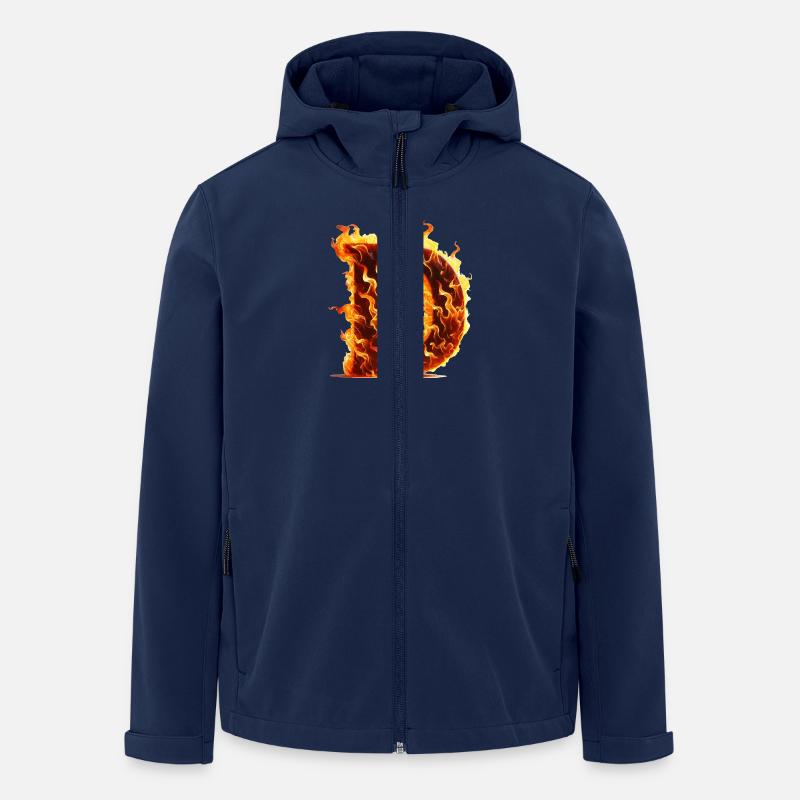 d buchstabe feuer - Recycelte Männer Softshell-Jacke von Stanley/Stella - Navy
