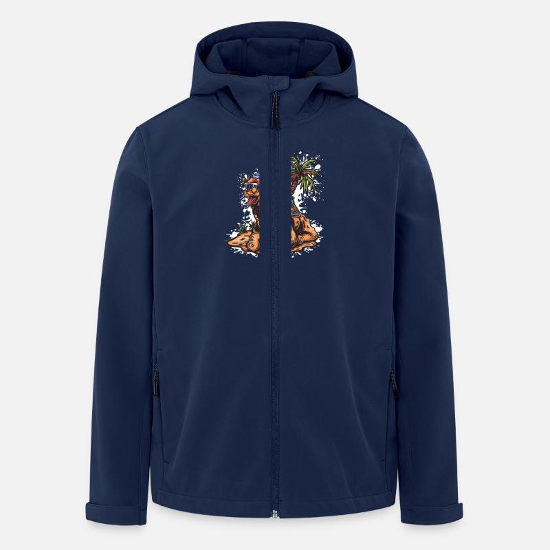 Kamel Insel Palme - Recycelte Männer Softshell-Jacke von Stanley/Stella - Navy