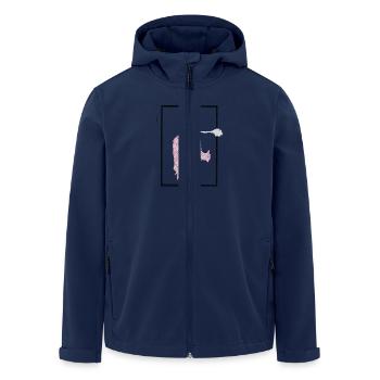 Illustration: Coolslimeguy, slime cool monster guy - Recycelte Männer Softshell-Jacke von Stanley/Stella - Navy - Vorne - AI Model Male 185 light (185cm)