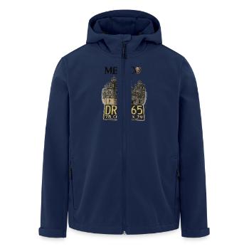 MEXICO - Men’s Recycled Softshell Jacket by Stanley/Stella - navy - Front - AI Model Male 185 light (185cm)