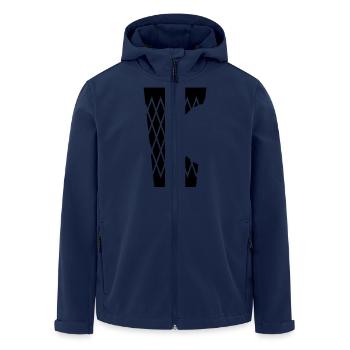 Geripptes mit Biss - Recycelte Männer Softshell-Jacke von Stanley/Stella - Navy - Vorne - AI Model Male 185 light (185cm)