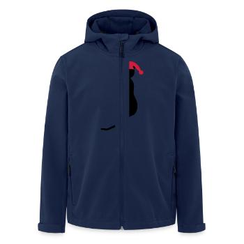 Noël - Cat - Veste softshell homme en polyester recyclé Stanley/Stella - marine - Devant - AI Model Male 185 light (185cm)