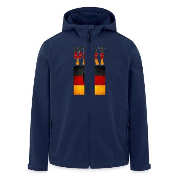 Muay Thai Germany - Recycelte Männer Softshell-Jacke von Stanley/Stella - Navy - Vorne - AI Model Male 185 light (185cm)