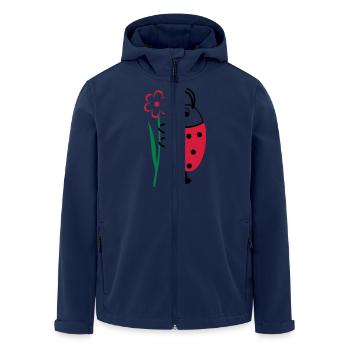 Ladybug with Flower - Men’s Recycled Softshell Jacket by Stanley/Stella - navy - Front - AI Model Male 185 light (185cm)
