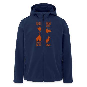 Jean Gabin - Le cave se rebiffe (Orange) - Veste softshell homme en polyester recyclé Stanley/Stella - marine - Devant - AI Model Male 185 light (185cm)