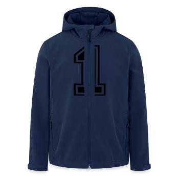 1 - Recycelte Männer Softshell-Jacke von Stanley/Stella - Navy - Vorne - AI Model Male 185 light (185cm)