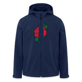 Rose - Dreifarbig - Recycelte Männer Softshell-Jacke von Stanley/Stella - Navy - Vorne - AI Model Male 185 light (185cm)
