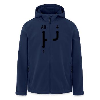 Gitter 4 - Recycelte Männer Softshell-Jacke von Stanley/Stella - Navy - Vorne - AI Model Male 185 light (185cm)