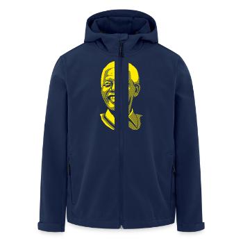 Mandela Posterised - Men’s Recycled Softshell Jacket by Stanley/Stella - navy - Front - AI Model Male 185 light (185cm)